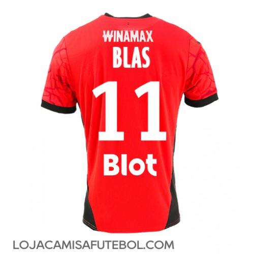 Camisa de Futebol Stade Rennais Ludovic Blas #11 Equipamento Principal 2024-25 Manga Curta